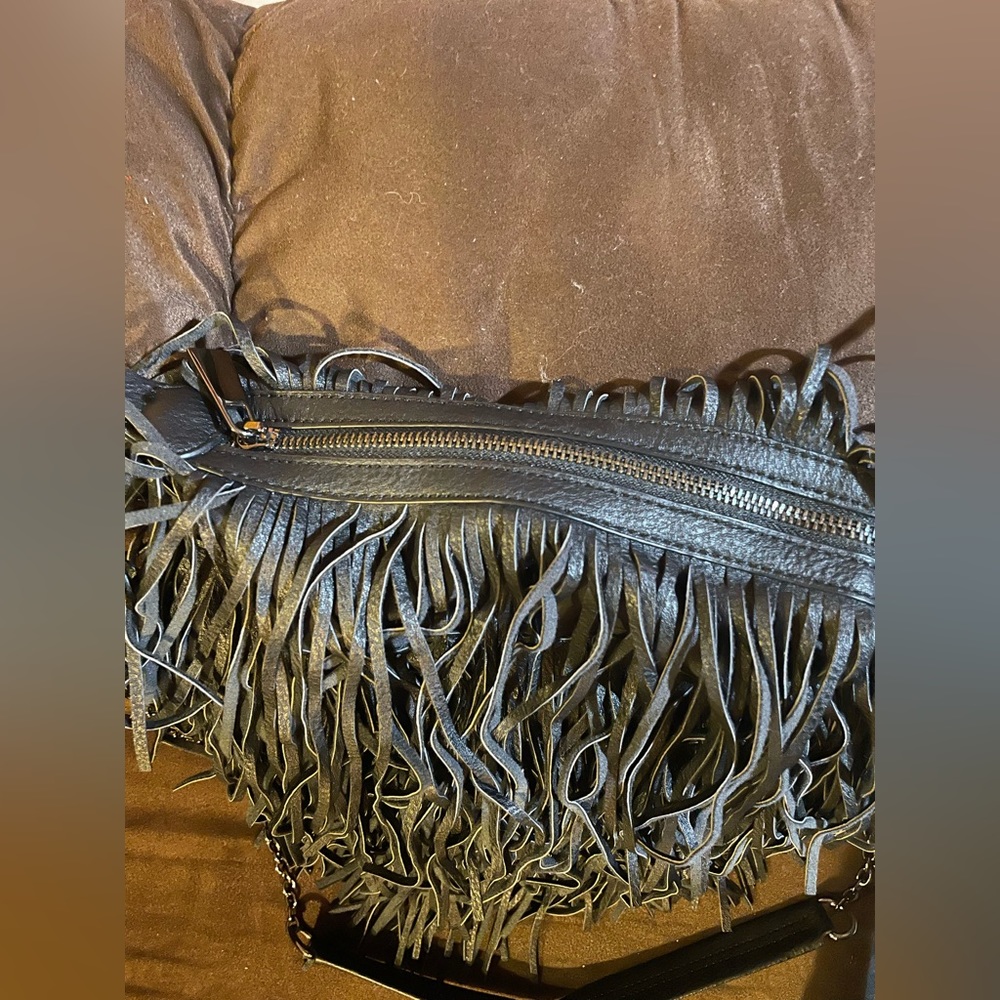 Steve Madden fringed black bag - Picture 2 of 10